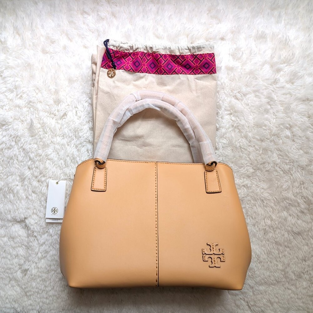 NWT Tory Burch McGraw Smooth Satchel (color: jackfruit)